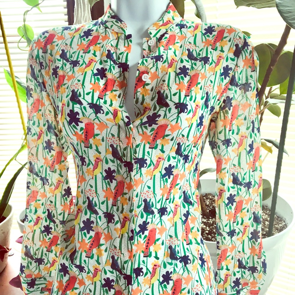 Alice + Olivia Floral Button-Down XS